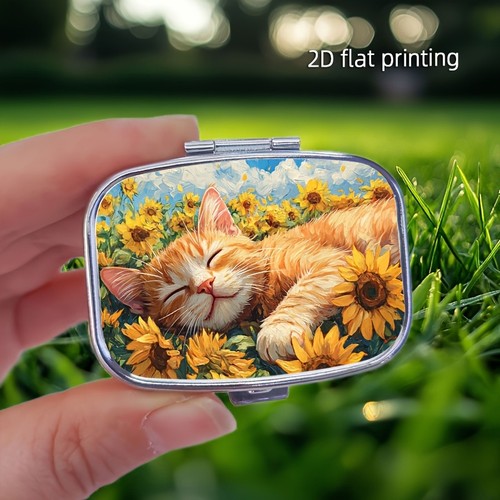 Sunflowers and cats - sunflowers, box