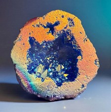 Cobalt Pink Aura Geode