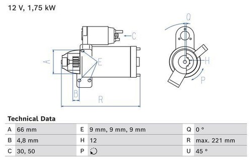 Bosch starter motor - starter,