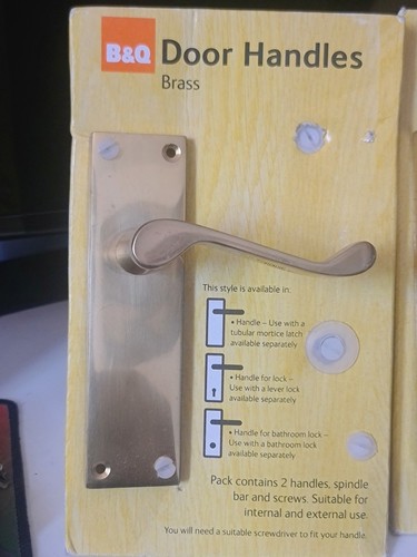 Brass door handles - b&q,