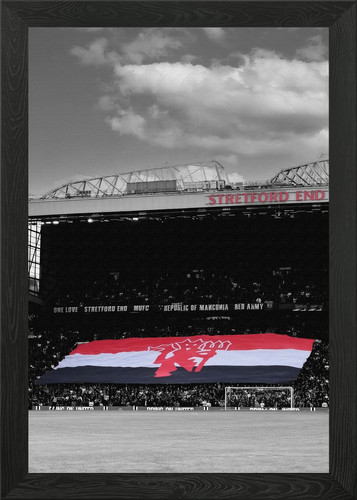 Manchester united flag framed - manchester,