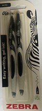 2 x Zebra Ola Gel Pens Black