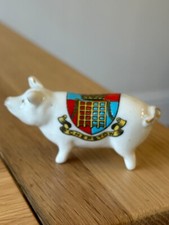 Antique crested china pig made