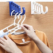 2pcs Over Door Ironing Hanging Hook Laundry Neat Storage Clothes Holders Hangers