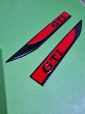 VW GOLF MK7 GTI  BLACK AND RED WING BADGE RED PERFORMANCE PACK VWR CADDY TFSI