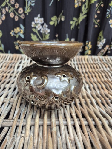Ceramic brown celestial - ceramic, oil