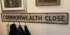 Genuine London 'Commonwealth Close' Road Sign. A Fun Women/Man Cave Item.