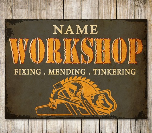 Personalised workshop sign - personalised,