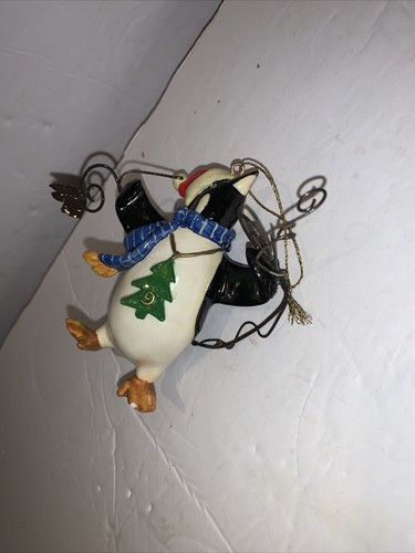 Large glossy ceramic penguin - large,
