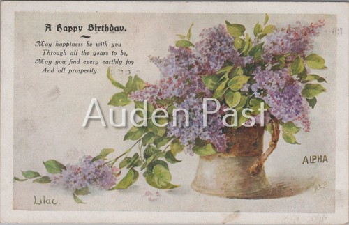 Vintage 1918 birthday postcard - 1918,
