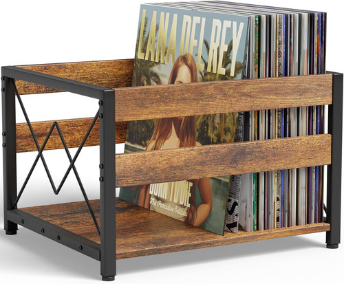 Vinyl record storage crate - record,