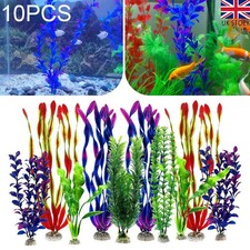 10pcs Large Aquarium Plant Set Aquatic Fish Tank Decor Artificial Plants Plastic