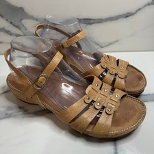 Gabor Womens Tan Leather Low