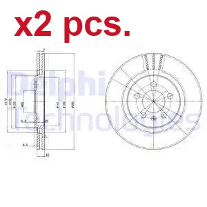 Pcs front brake disc rotos - brake,