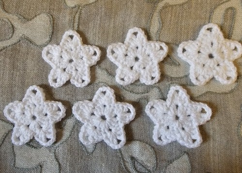 Hand crochet star applique - star,