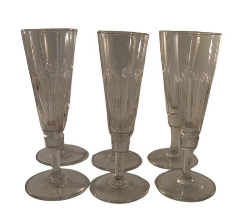 Crystal champagne glasses - 6,