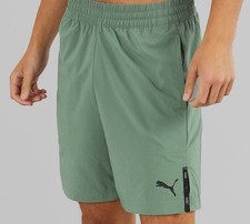 Puma Woven Tape Pocket Shorts In Eucalyptus Size S