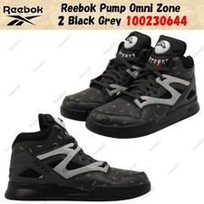Reebok Pump Omni Zone 2 Black Grey 100230644 Men's Size