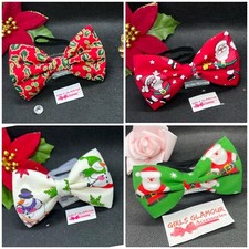 Christmas Bow Tie Necktie Dickie Kids Santa Costume Jumper Father Holly Snowman 