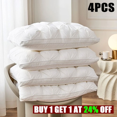 4pcs quilted feather pillows - 2/4pcs,