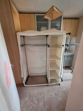 Temporary fabric and steel pole wardrobe - full sized.