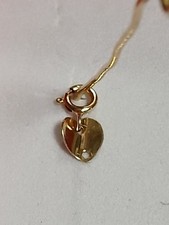 9ct curved  heart  gold charm used