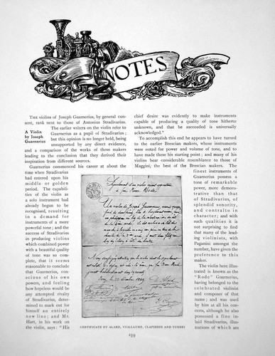 Old print notes certificate - certificate, by