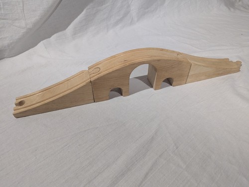 Wooden arch bridge section - wooden, bridge,