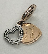 Pandora Charm Two Tone Rose