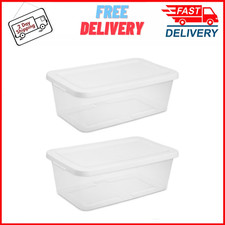 (2 pack) Sterilite 6 Qt. Clear