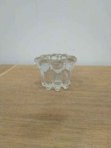 Glass candle holder 5cm - glass,