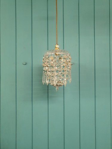 Antique cut glass crystal - glass, dome