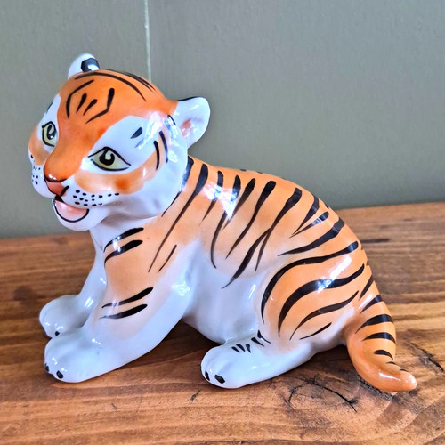Ussr ceramic tiger cub - ceramic,