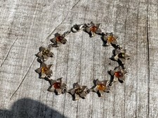 Amber Star Bracelet Sterling Silver 925