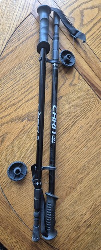 Black walking trekking poles - walking,