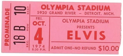 Elvis presley concert ticket - elvis,
