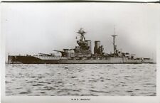 HMS Malaya (1915) WWI WWII Royal Navy battleship postcard