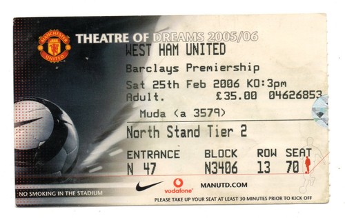 Ticket eng manchester - united, v