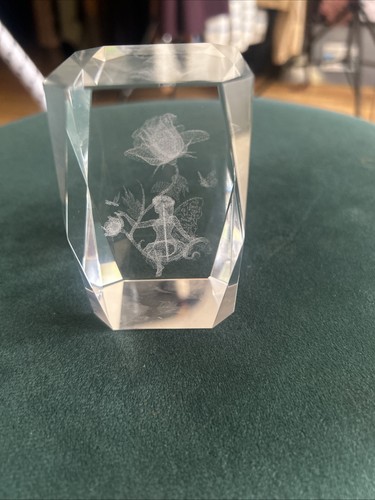 Laser etched crystal - 3d,