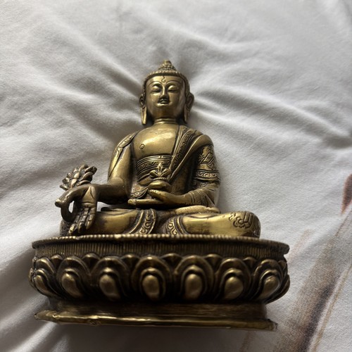 Brass buddha statue incense - brass,