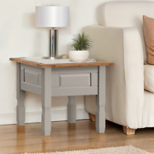 Corona Lamp Table Grey Wax