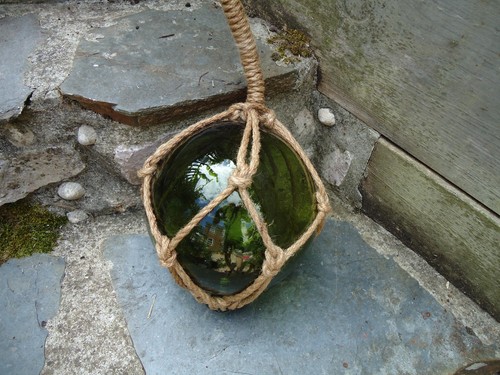 Large dark green - glass, fishing