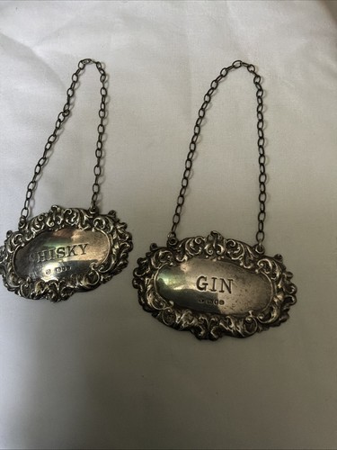 Sterling silver decanter - 2x,