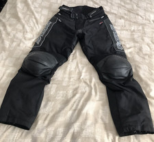 WOLF  TEXTILE / LEATHER MOTORCYCLE TROUSERS 28" WAIST. NEW. HIP & KNEE ARMOUR.