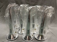 10 REPRODUCTION PLASTIC EAR HORNS BUGLES TRUMPETS HEARING AIDS - New In Bag 