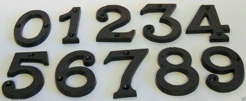 House door number black - door,
