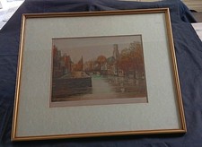 Coloured Etching Of "QUAY