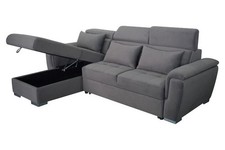 Antonio Velvet Corner Sofa Bed