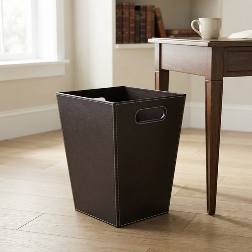 Stylish brown leather waste - brown,