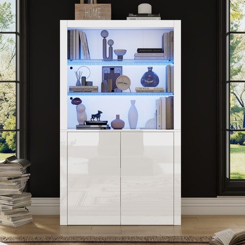 White high gloss display - high,